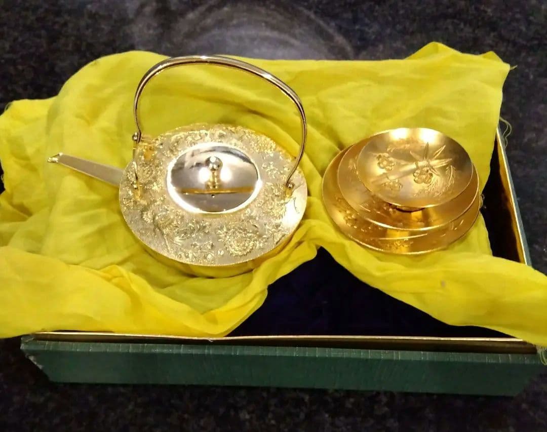 24金 メッキ 御屠蘇 盃大中小セット