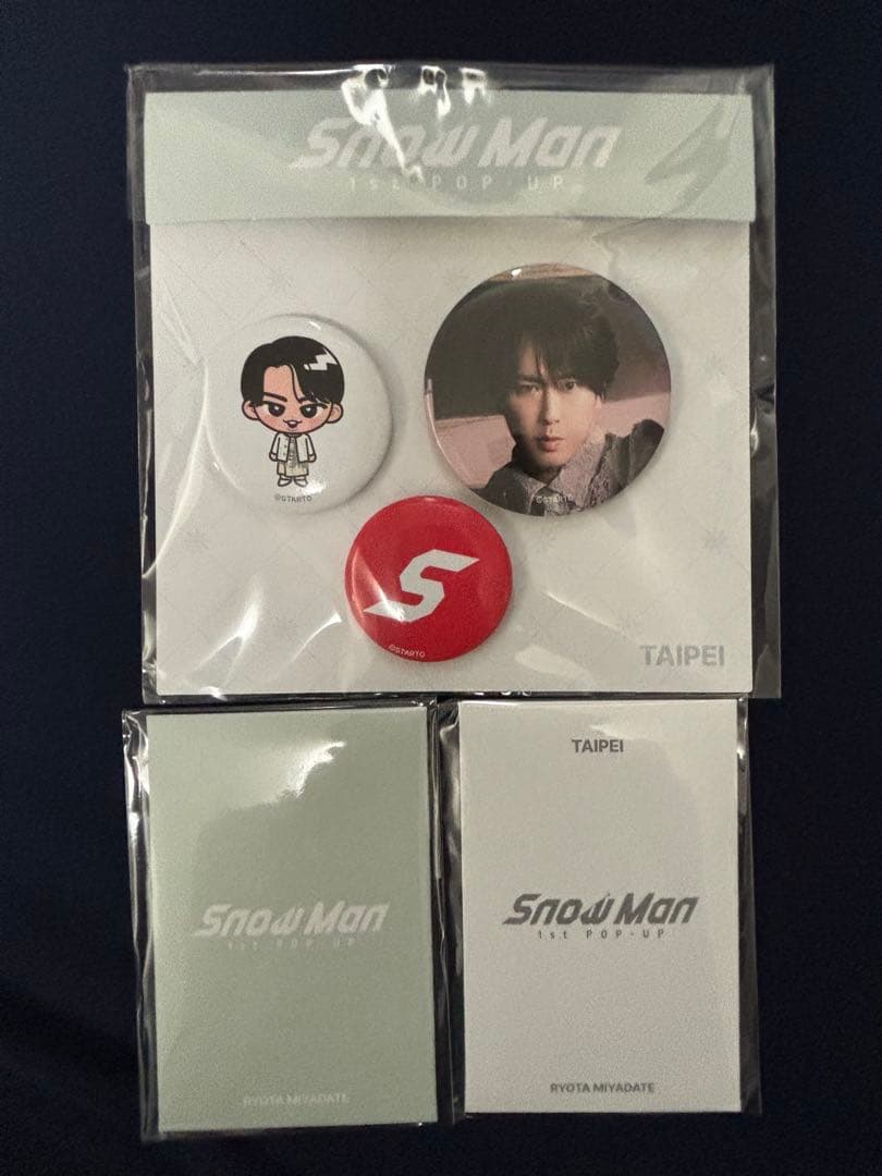 Snow Man ポップアップ 缶バッジ•フォトカードCセット TAIPEI限定