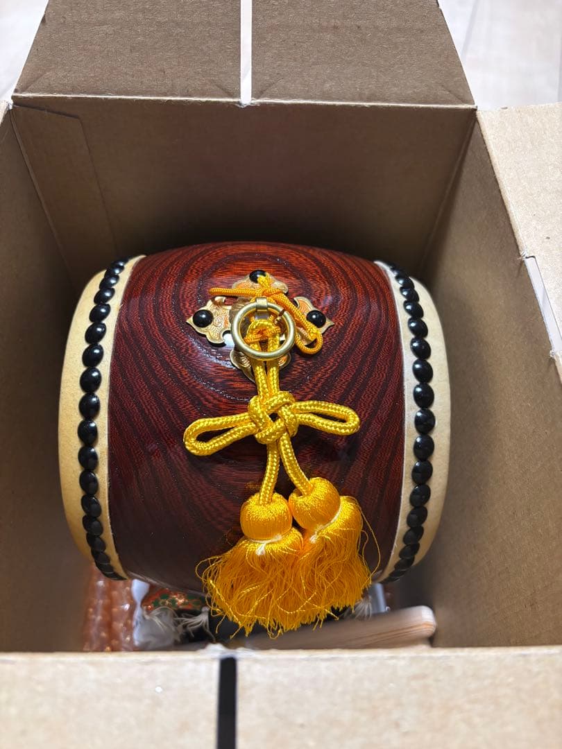 太鼓の里 浅野 ミニ太鼓 大吾 和太鼓 バチ 木製 和楽器 台付箱