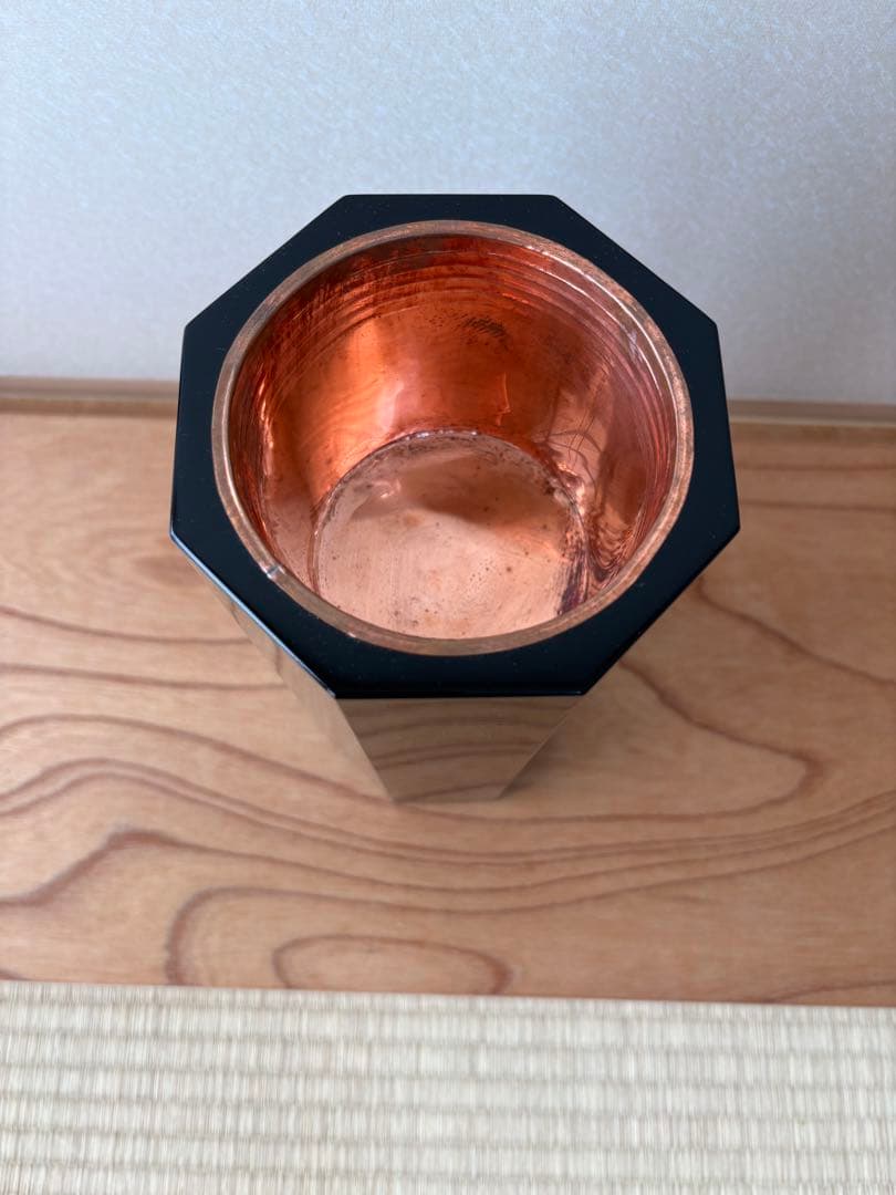 62【おまとめ買い可】華道 八角塗寸胴 華道具 寸どう 生け花 花器 花入れ