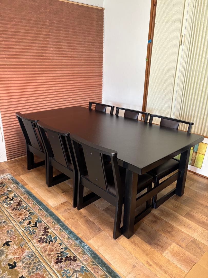 木曽　本山漆器　ダイニングテーブル　6人用　業務用　低めの　和室も　テーブルのみ