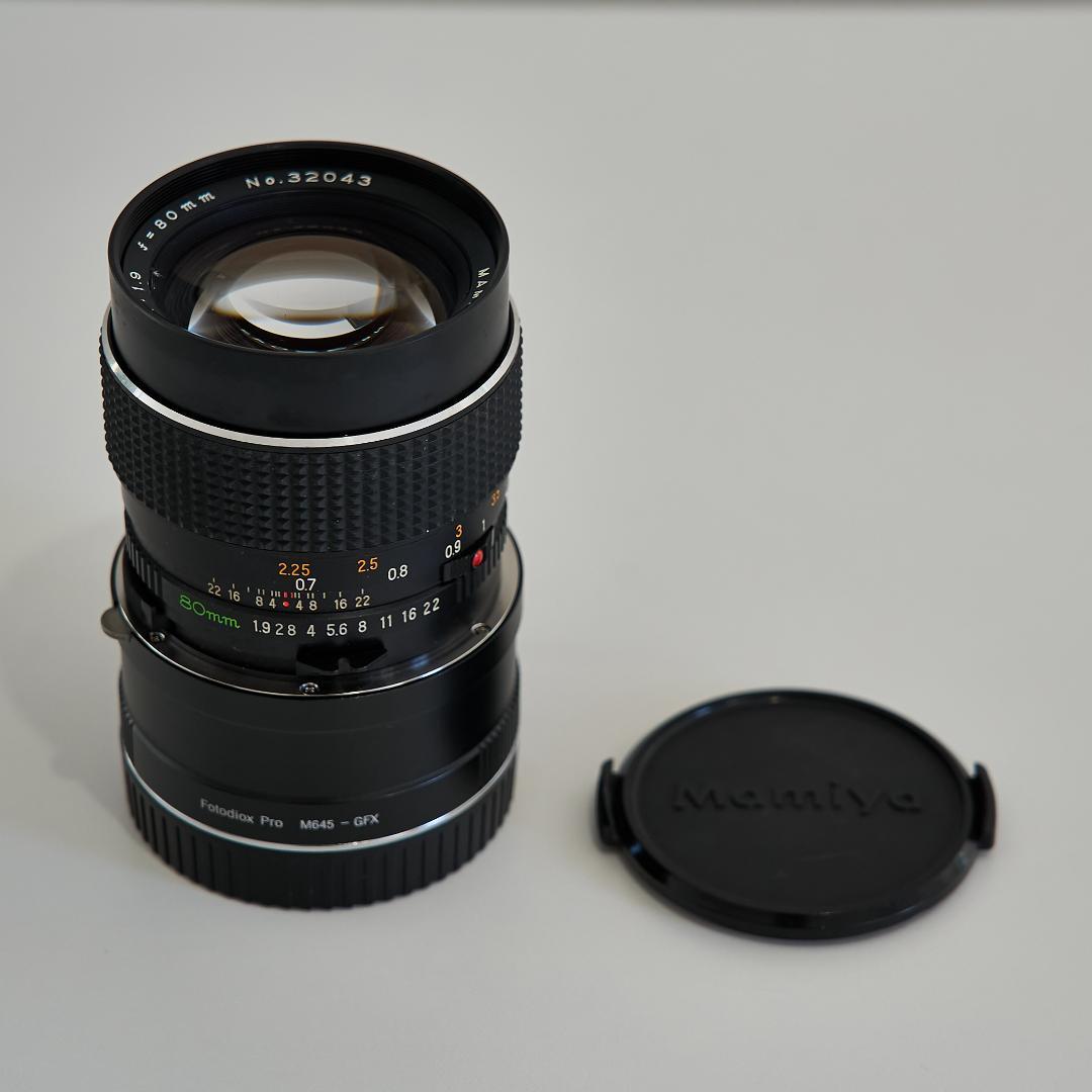 専用】mamiya80mm f1.9とM645‑GFXアダプターセットMamiya SEKOR C 80mm