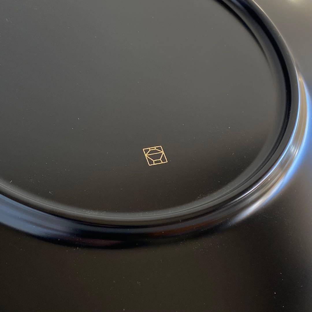 新品未使用品 山田平安堂 プレート大 2枚セット 海龍 飾皿 漆器