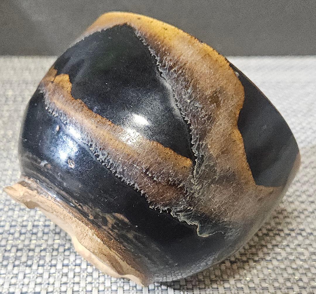 名品❗】時代古作 中国古陶磁 南宋時代頃 吉州窯 玳玻天目 茶碗