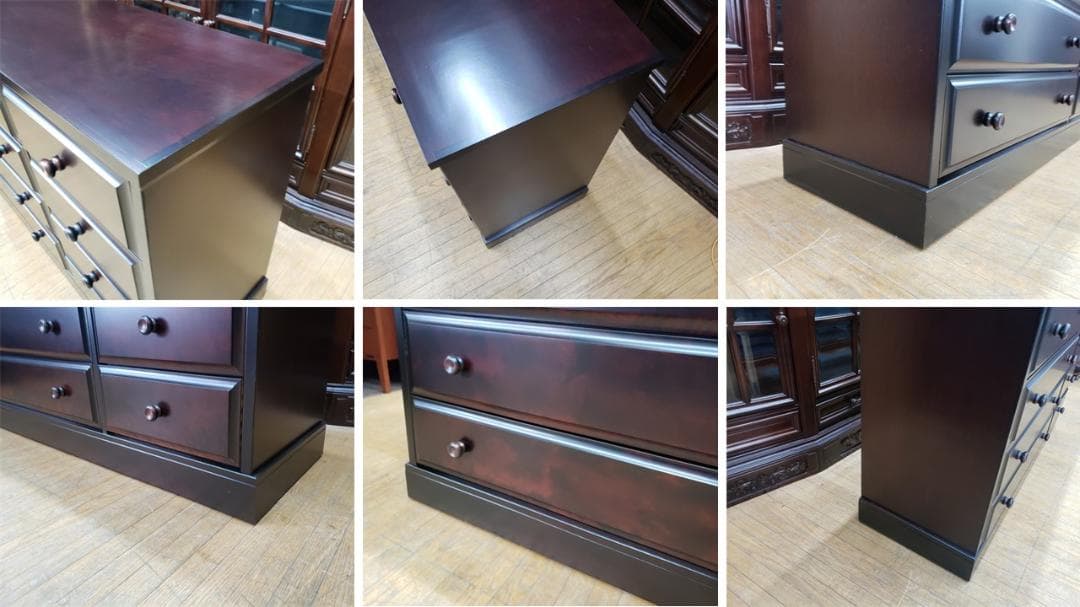 D21 美品！ 民芸家具 樺無垢材使用 二列四段八杯 整理箪笥 サイドボード