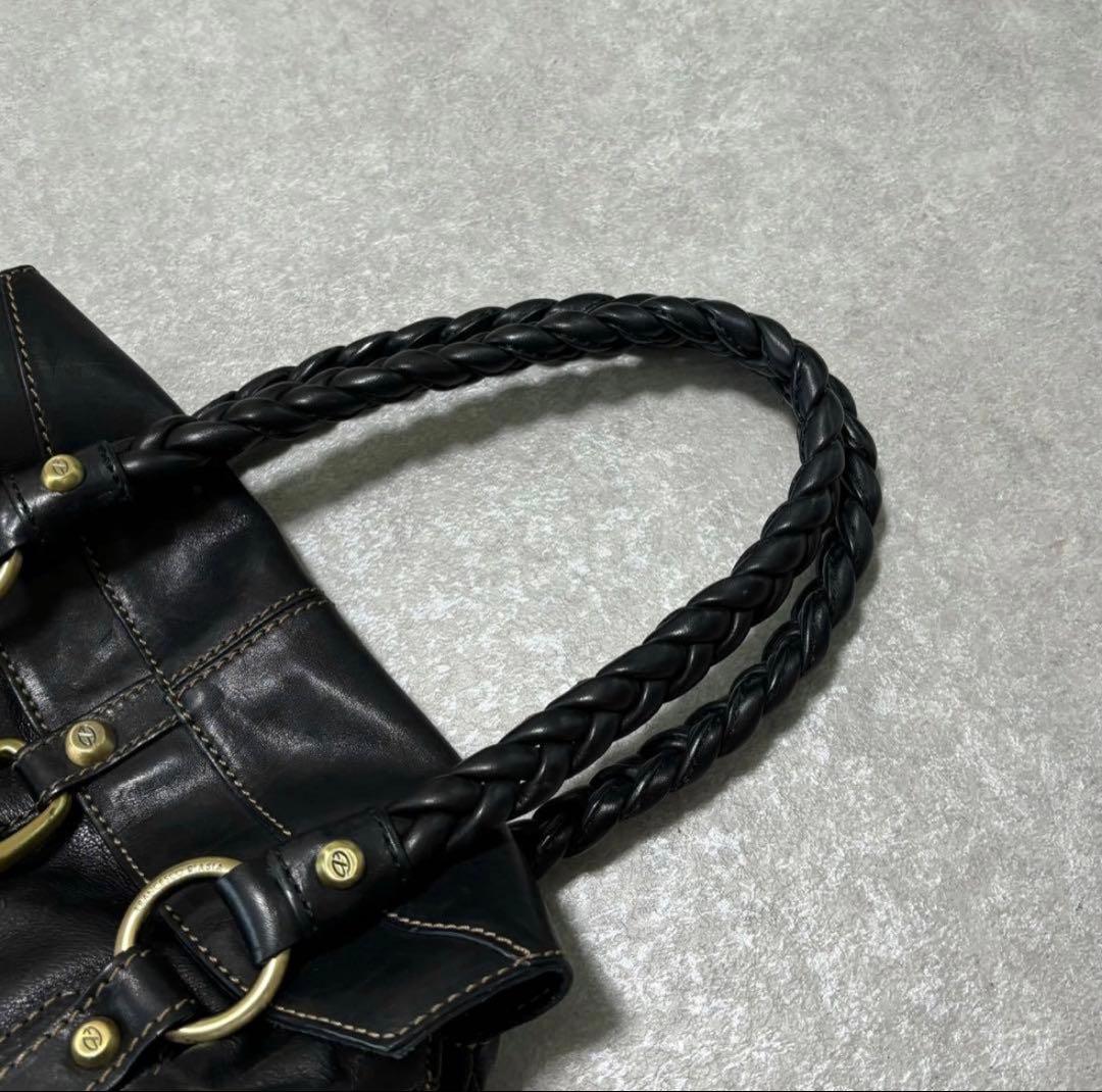 バッグ lether gimmick mini boston bag black y2k