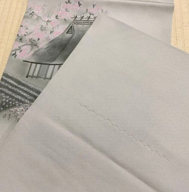 正絹 名古屋帯 開き仕立て ぜんまい 西洋唐草図案 極上 逸品 未使用品