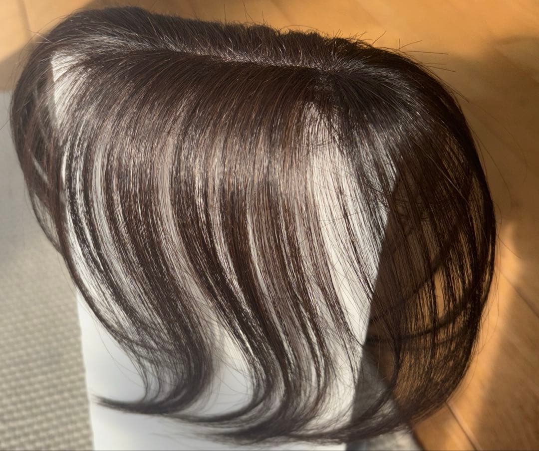 ヘアメイトチャチャ ポイントウィッグ ダークブラウン ショート白髪カバーウィッグ