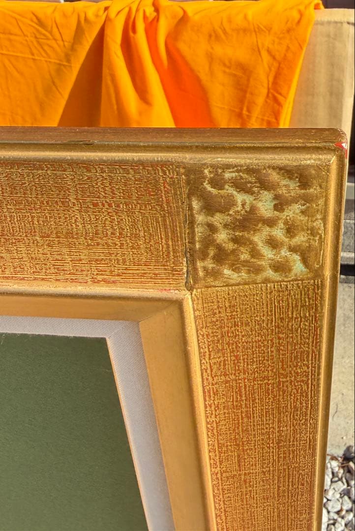 20Pサイズ豪華な金色の木製油彩額縁 アクリル板＆黄色袋＆供箱付き倉庫①1/6
