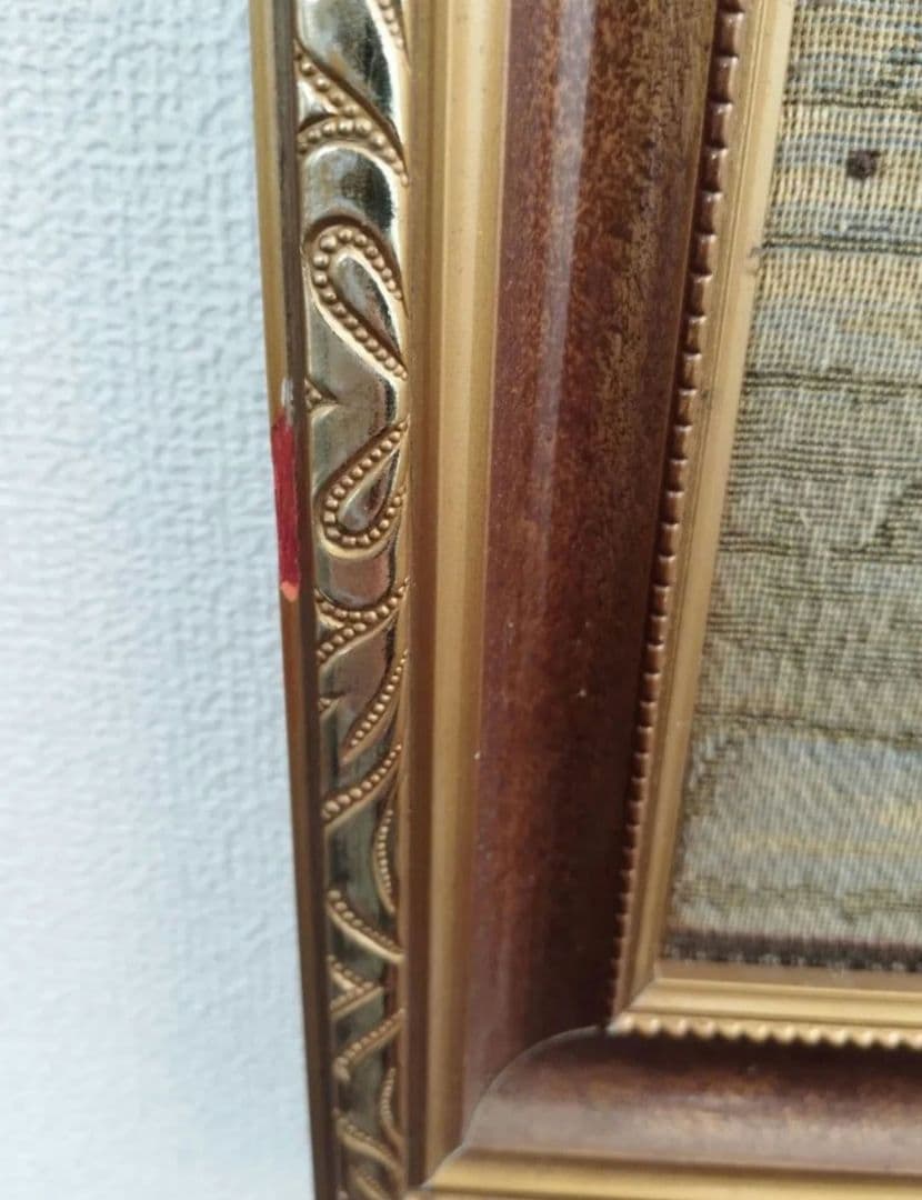 超特価 高級 レア コブラン織り 刺繍絵 タペストリー 額縁 貴族