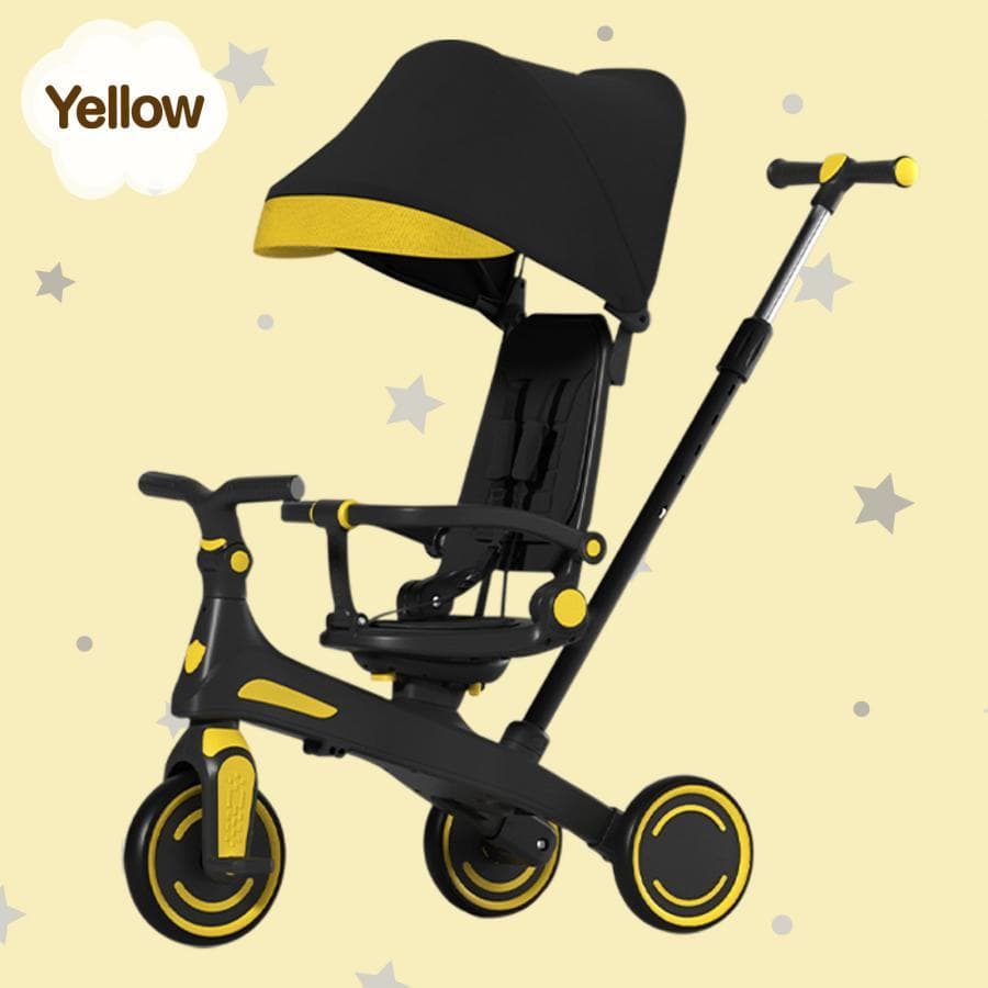 三輪車 手押し棒付き 子供用三輪車 3色 キッズバイク キックバイク 日除け