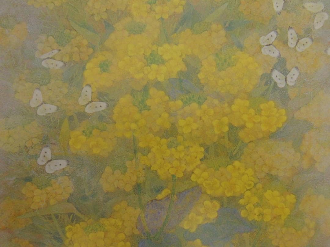 高橋淑子、【ゆく春】、希少な額装用画集より、新品額装付