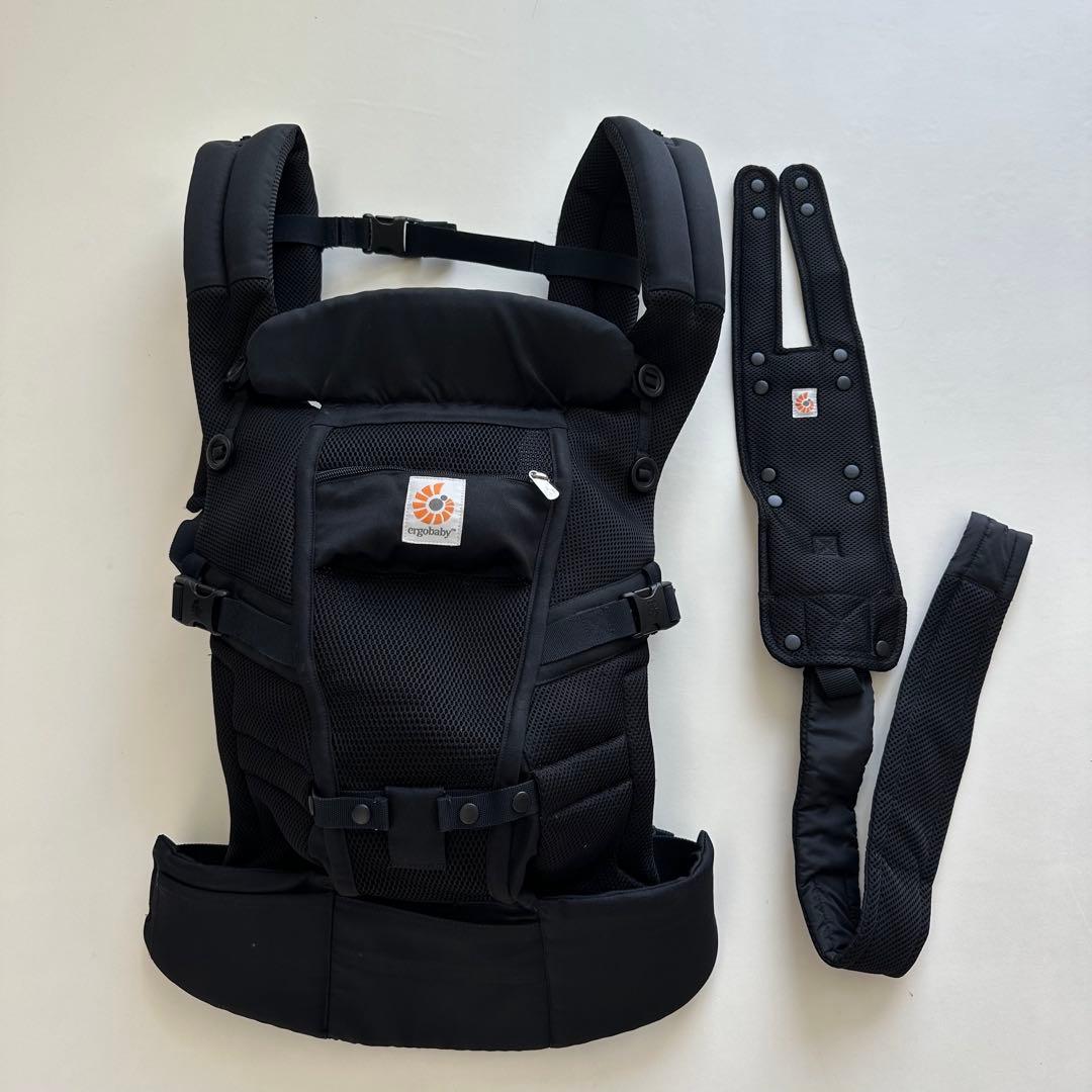 極美品】エルゴ ergo アダプトクールエア メッシュ 抱っこ紐 ブラック