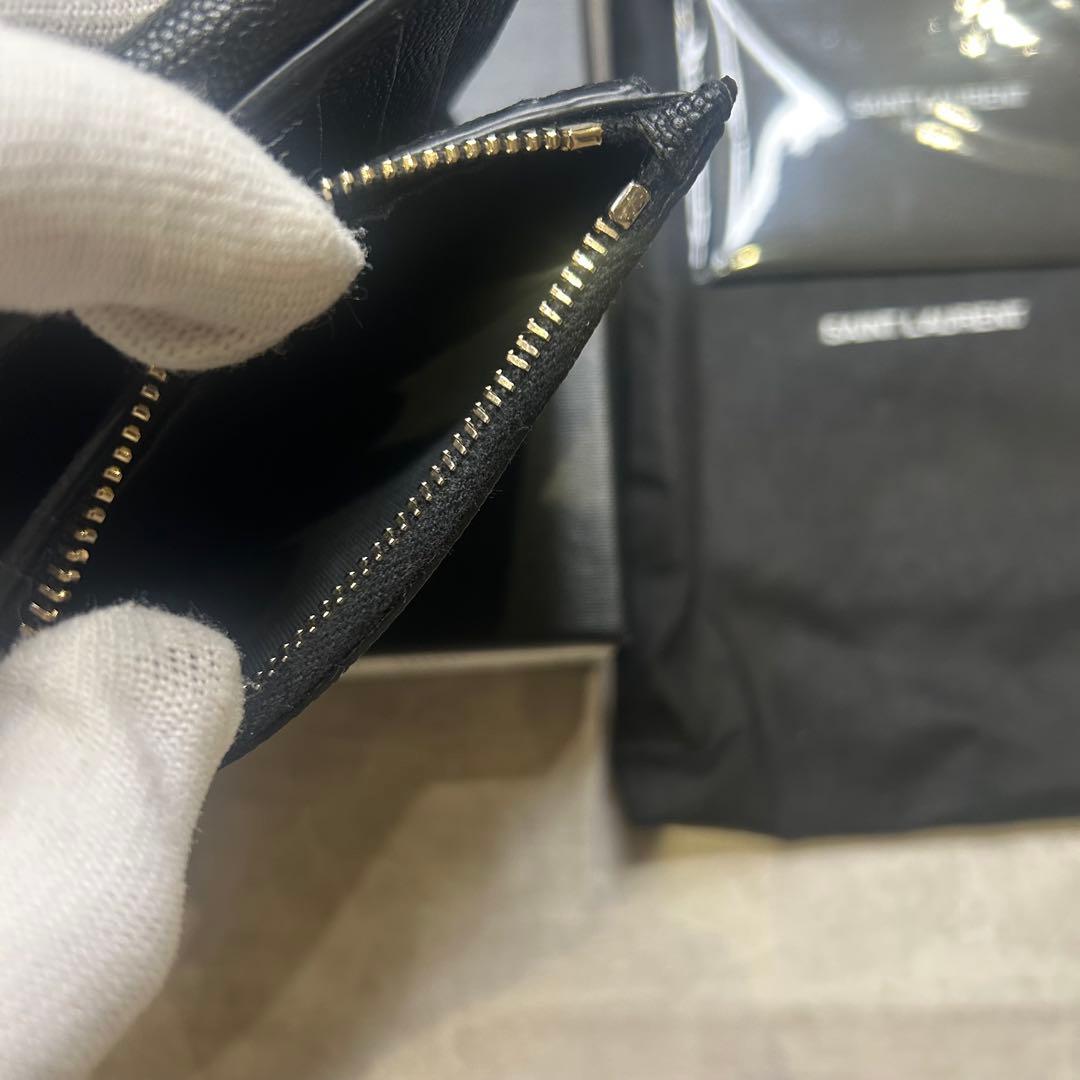 新品同様✨SAINT LAURENT ブラック 二つ折り財布