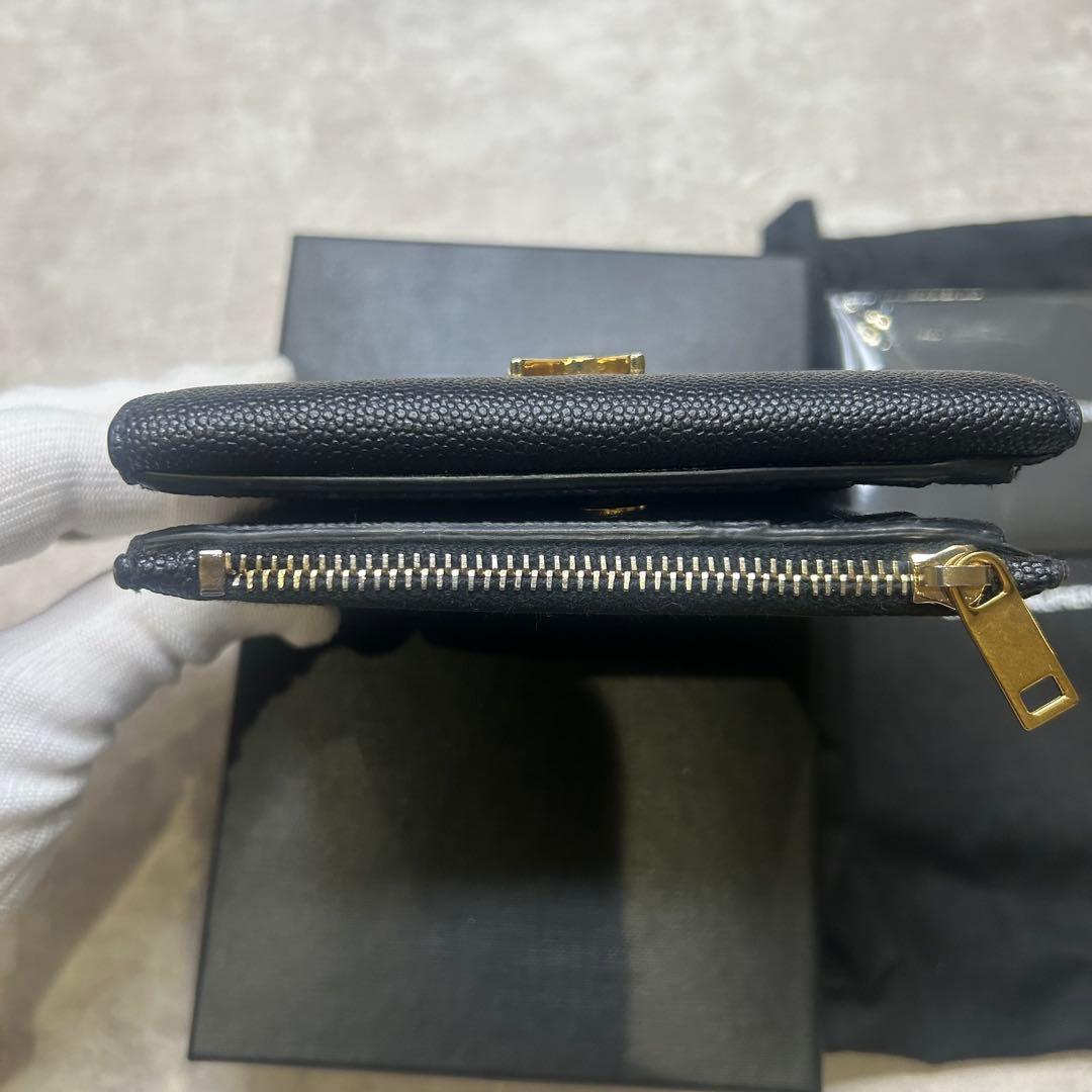 新品同様✨SAINT LAURENT ブラック 二つ折り財布