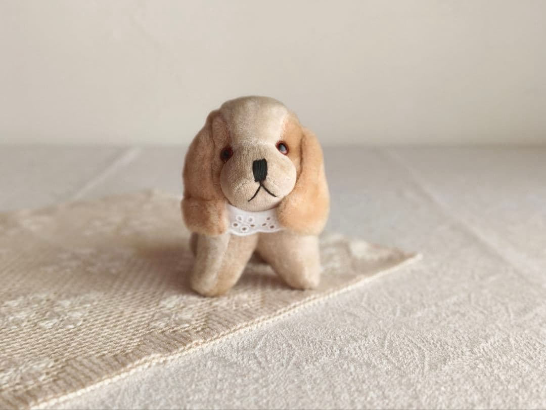 vintage dog * 淡いツートーンの可愛い ワンちゃん-送料込み