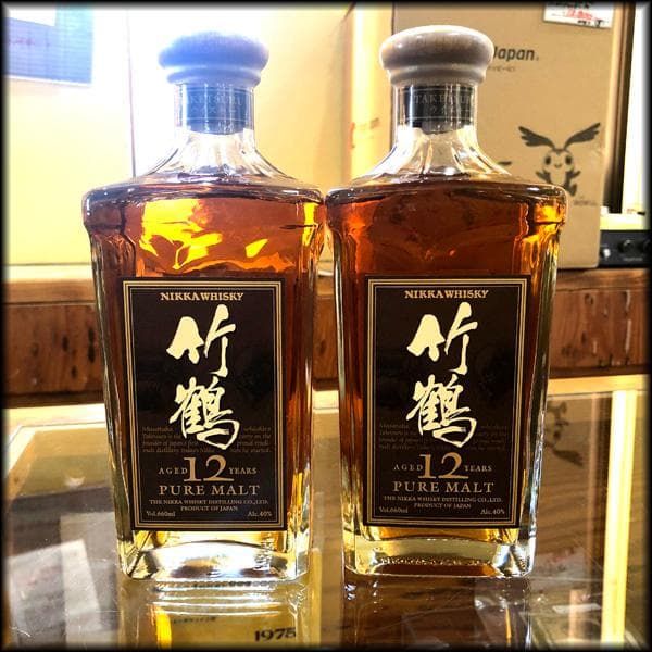 竹鶴 12年 ピュアモルト 角瓶 2本まとめて NIKKA WHISKY 竹鶴