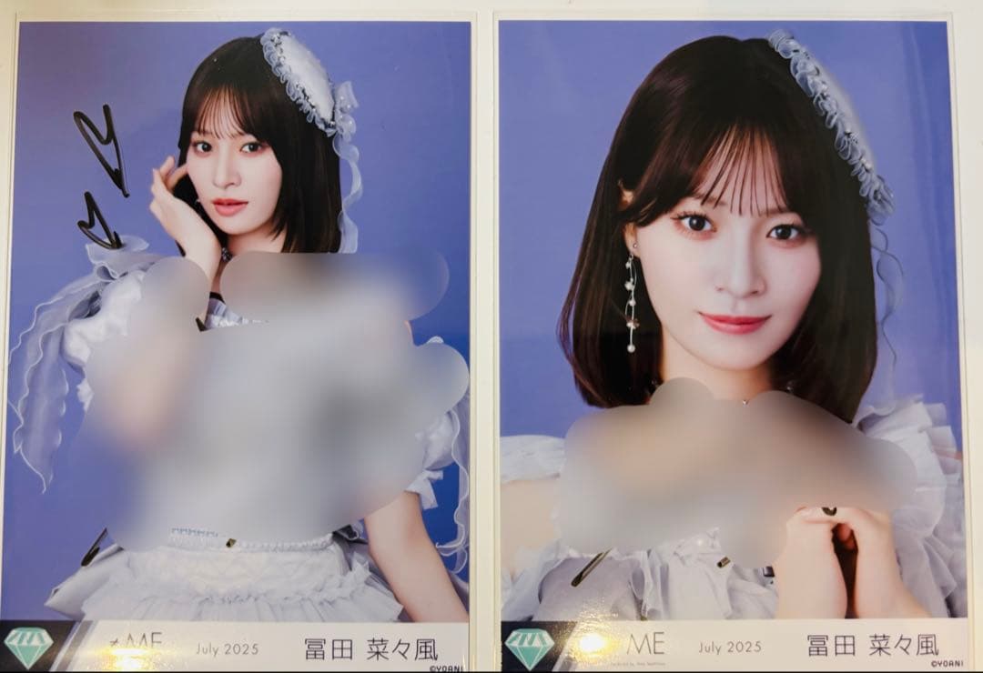 冨田菜々風 直筆 生写真 ヨリ チュウ (イラコメあり)モブノデレラ ノイミー