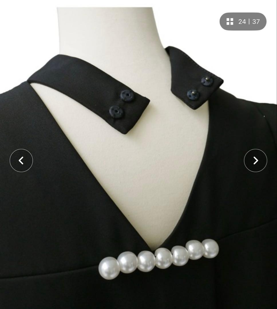 バックパールデザイン フレアスリットパンツセットアップ