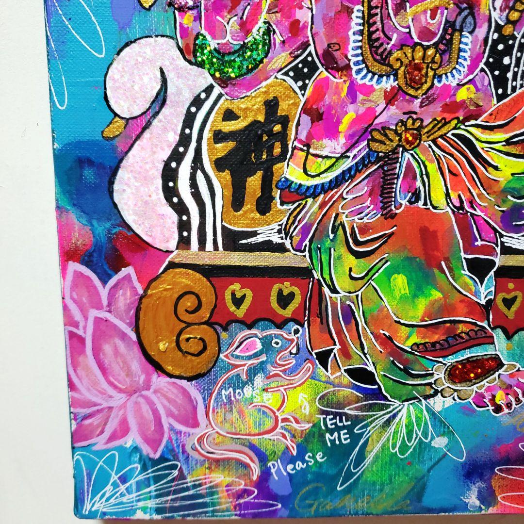 一点物アート】ガネーシャ【現代アート,コラージュ】