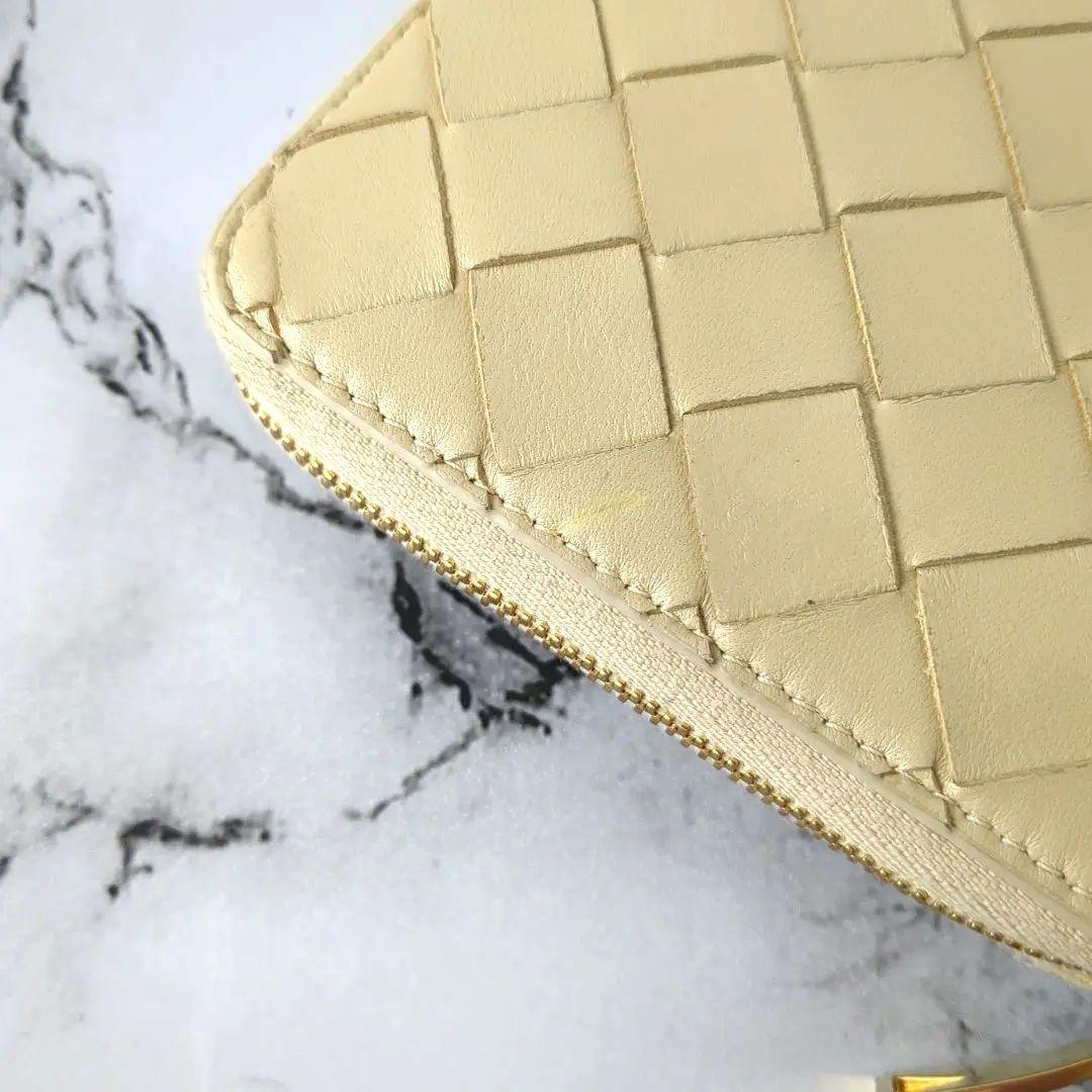 【現行】ボッテガヴェネタ☆マキシ　金金具　ラウンドファスナー　折り財布