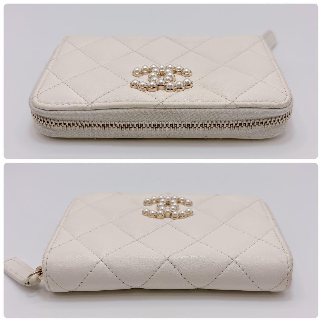 最安値 CHANEL シャネル マトラッセ COCOパール ジップパース
