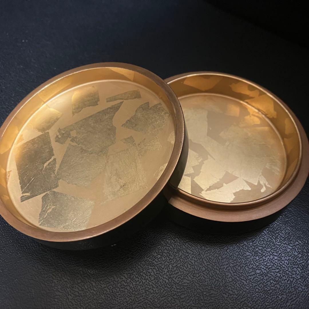 茶道具 香合 曽又真山 輪島塗 片輪車