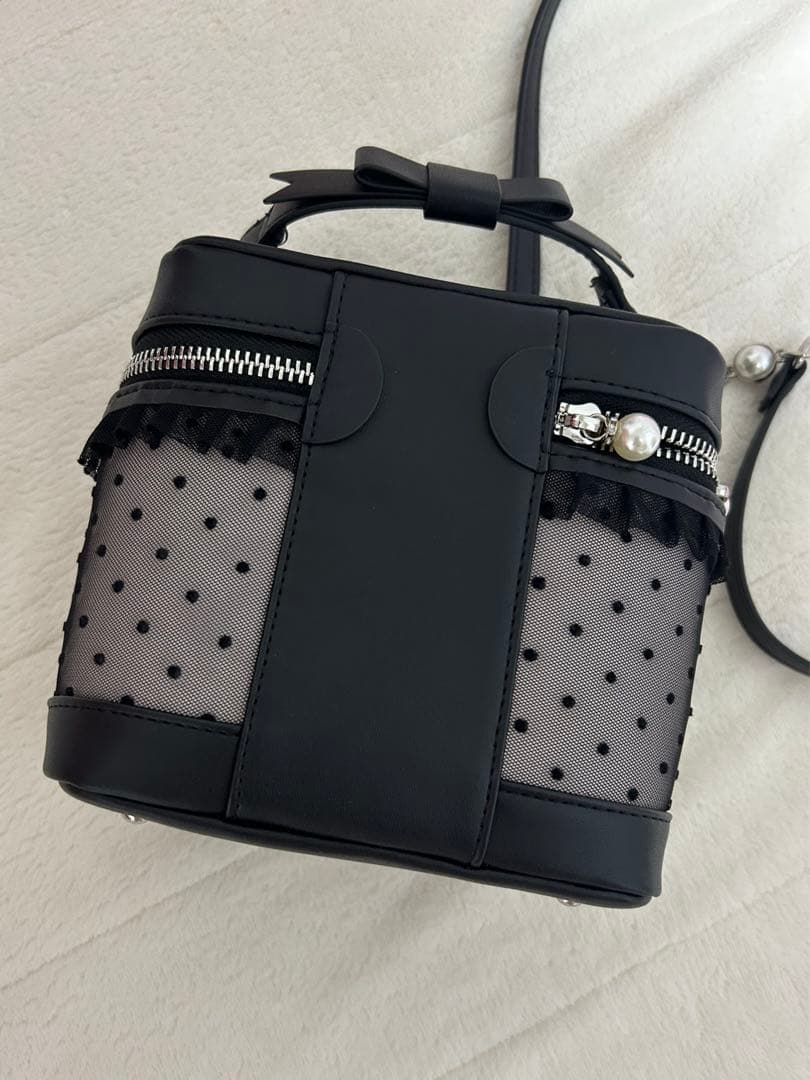 pium ハートドットチュールバニティ ブラック×ピンク 新品未開封 ぴうむ