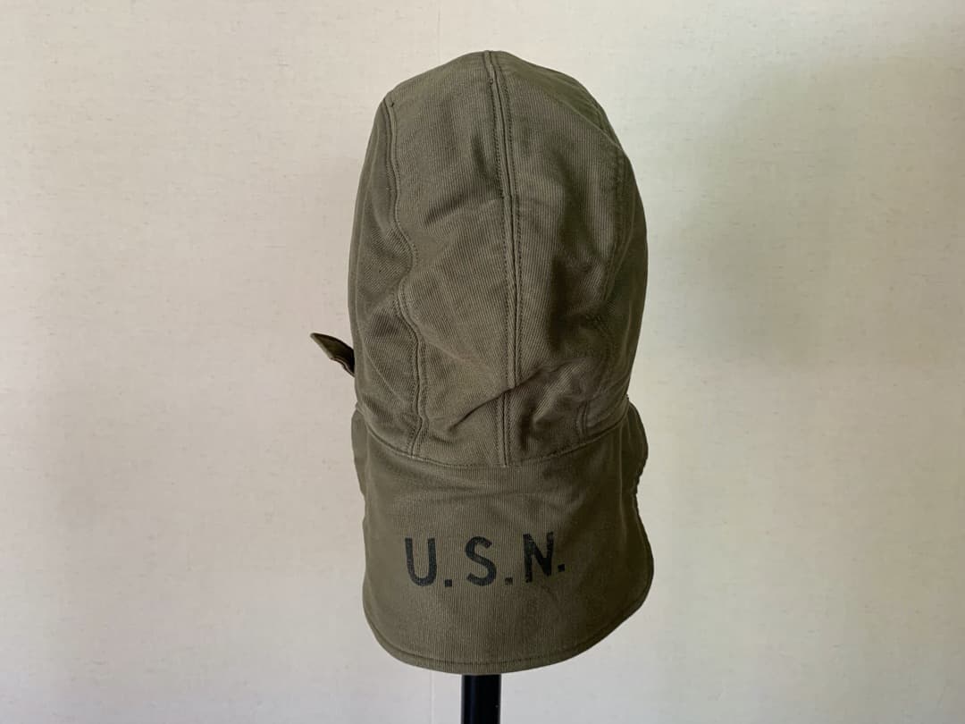 希少 1940s vintage 米軍 実物 USN デッキキャップ G