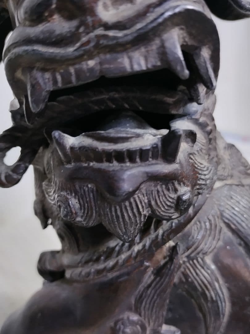 金属製 獅子像 アンティーク　明治？