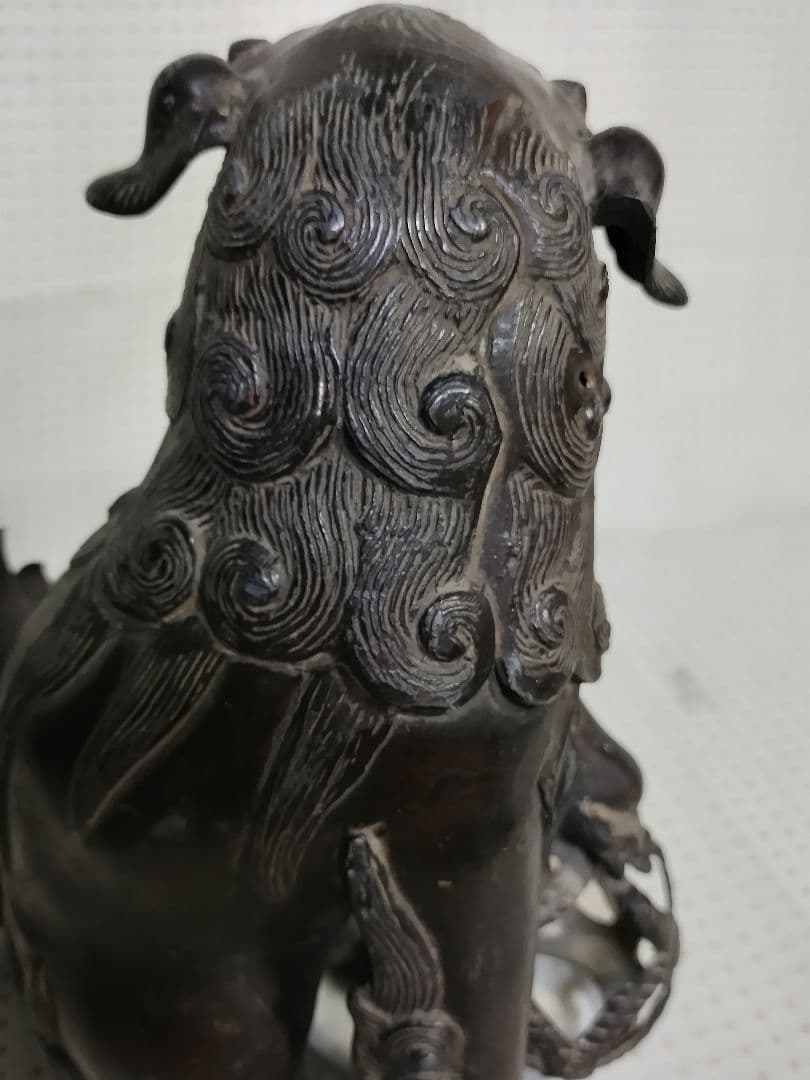 金属製 獅子像 アンティーク　明治？