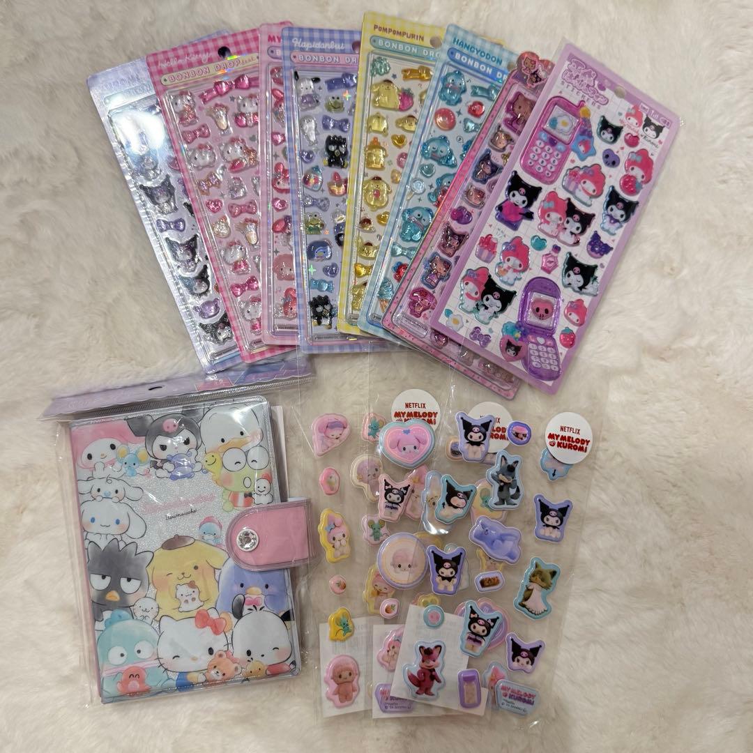 サンリオ シール帳 バインダーボンボンドロップ ぷっくりシールセット