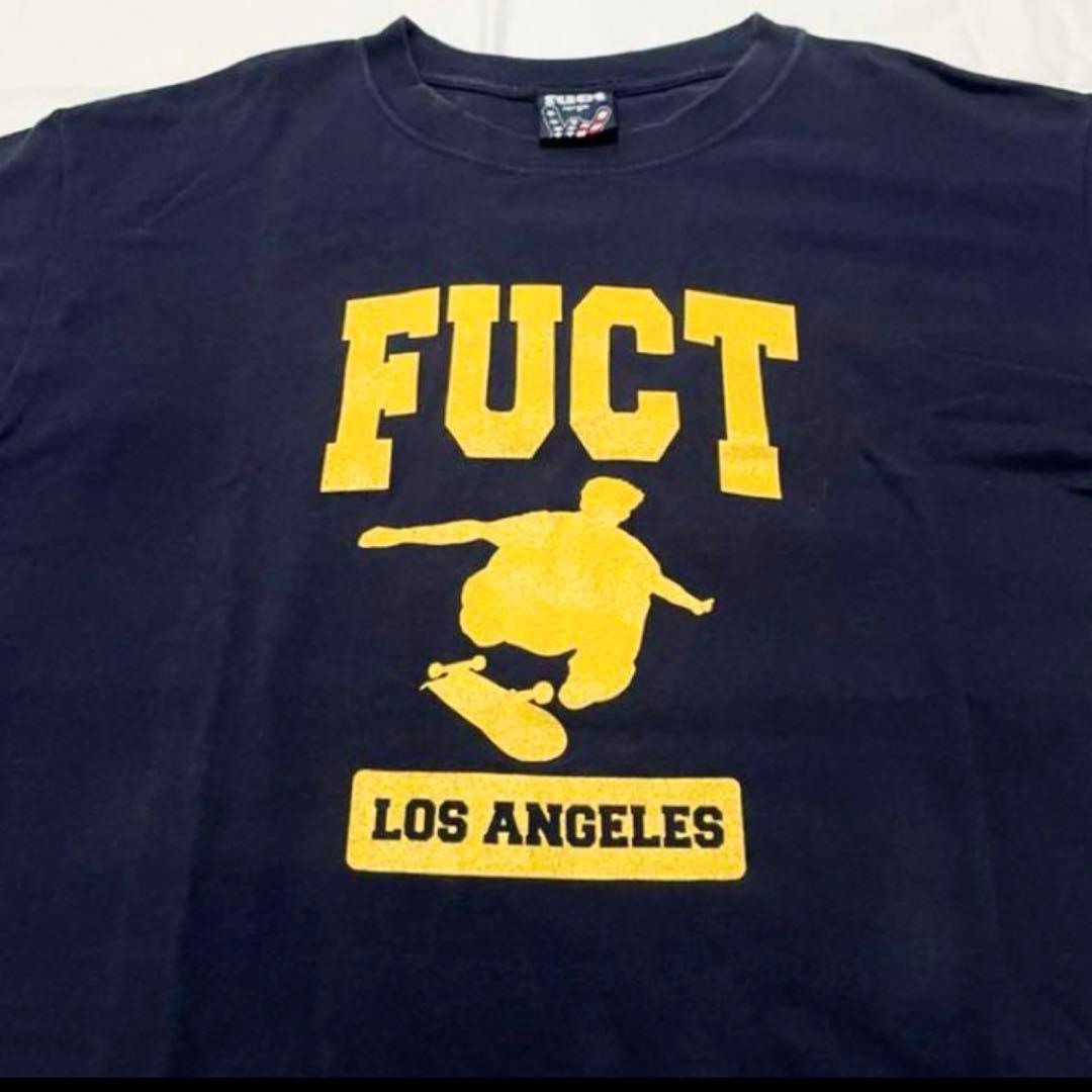 L 90s FUCT ファクト アメリカ製 Tシャツ ネイビー