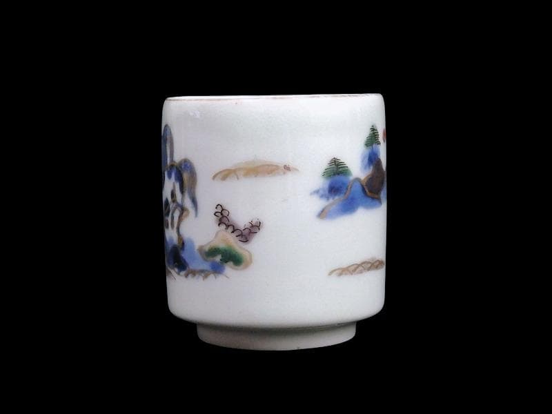 古伊万里 染錦 春駒の図 のぞき 猪口 A868AS-CYt - メルカリ