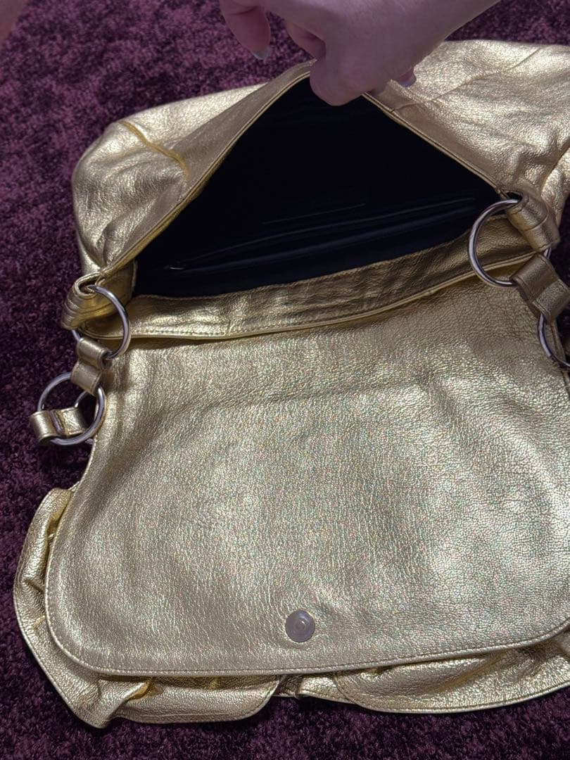 美品✨イヴ・サンローランゴールドパーティーバッグ値下げしました❣️