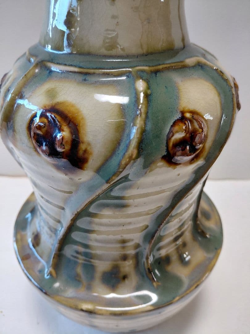 琉球壺屋焼　小橋川源慶作　ゲンケイ印あり　　約34センチ　最終価格