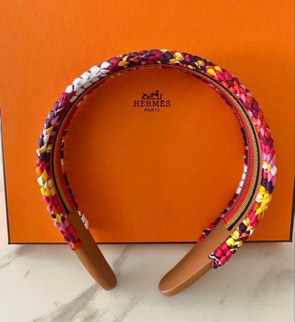 HERMESカチューシャ　グレースシルク新品未使用