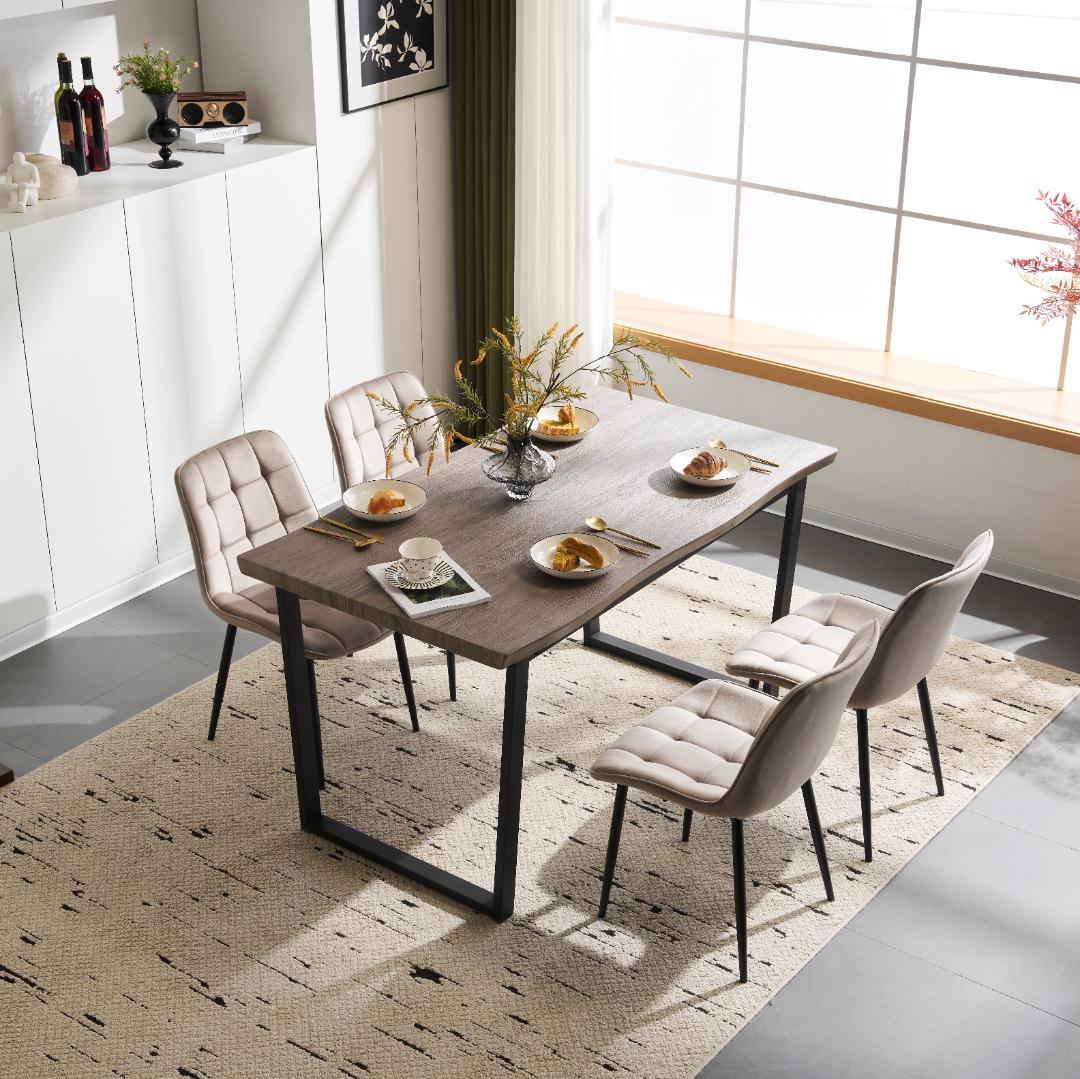 【テーブル単品】ダイニングテーブル 4人用 2人用 幅140　GRAY