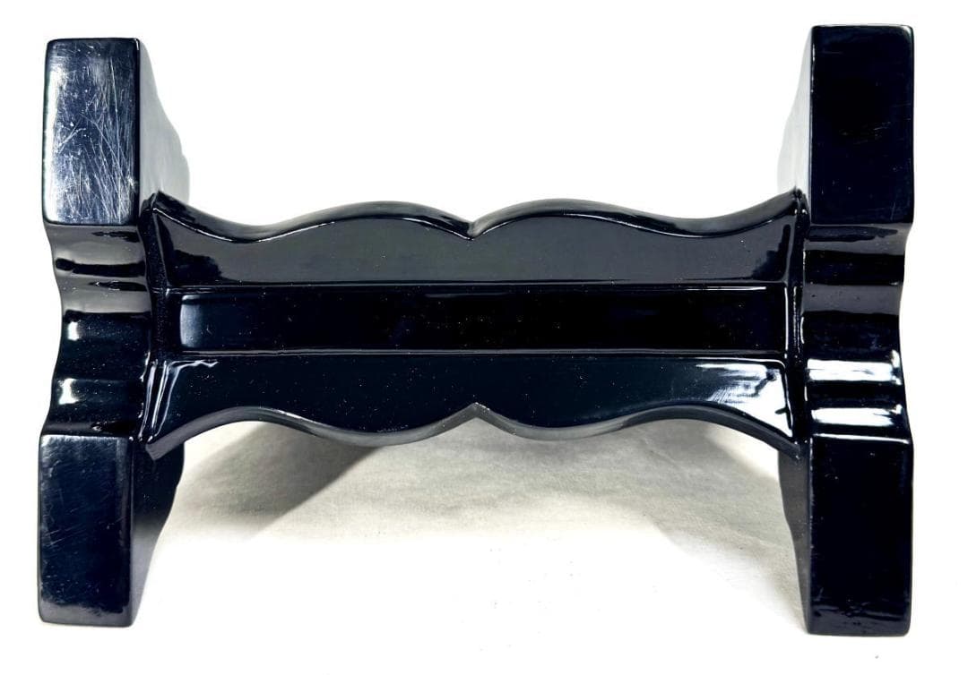 清時代 木製黒漆 青貝螺鈿装飾 山水人物麒麟神獣文 硯屏 衝立 WWWT107