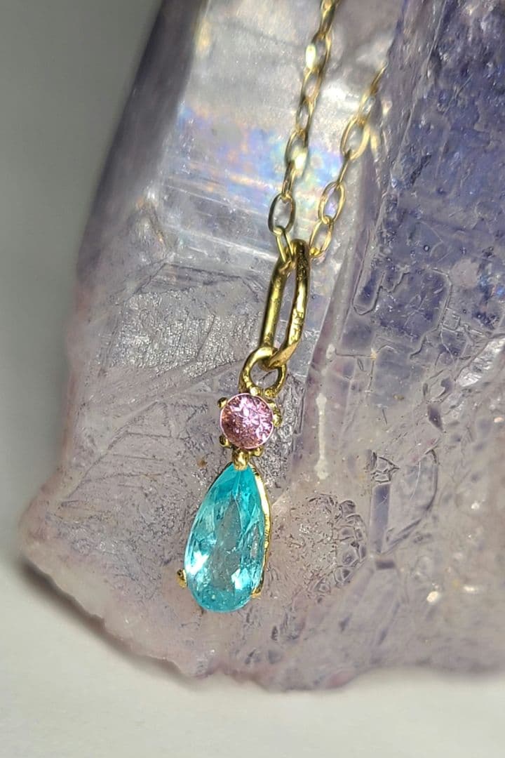 専用ページ☆バターリャパライバトルマリン&パパラチペンダントトップ