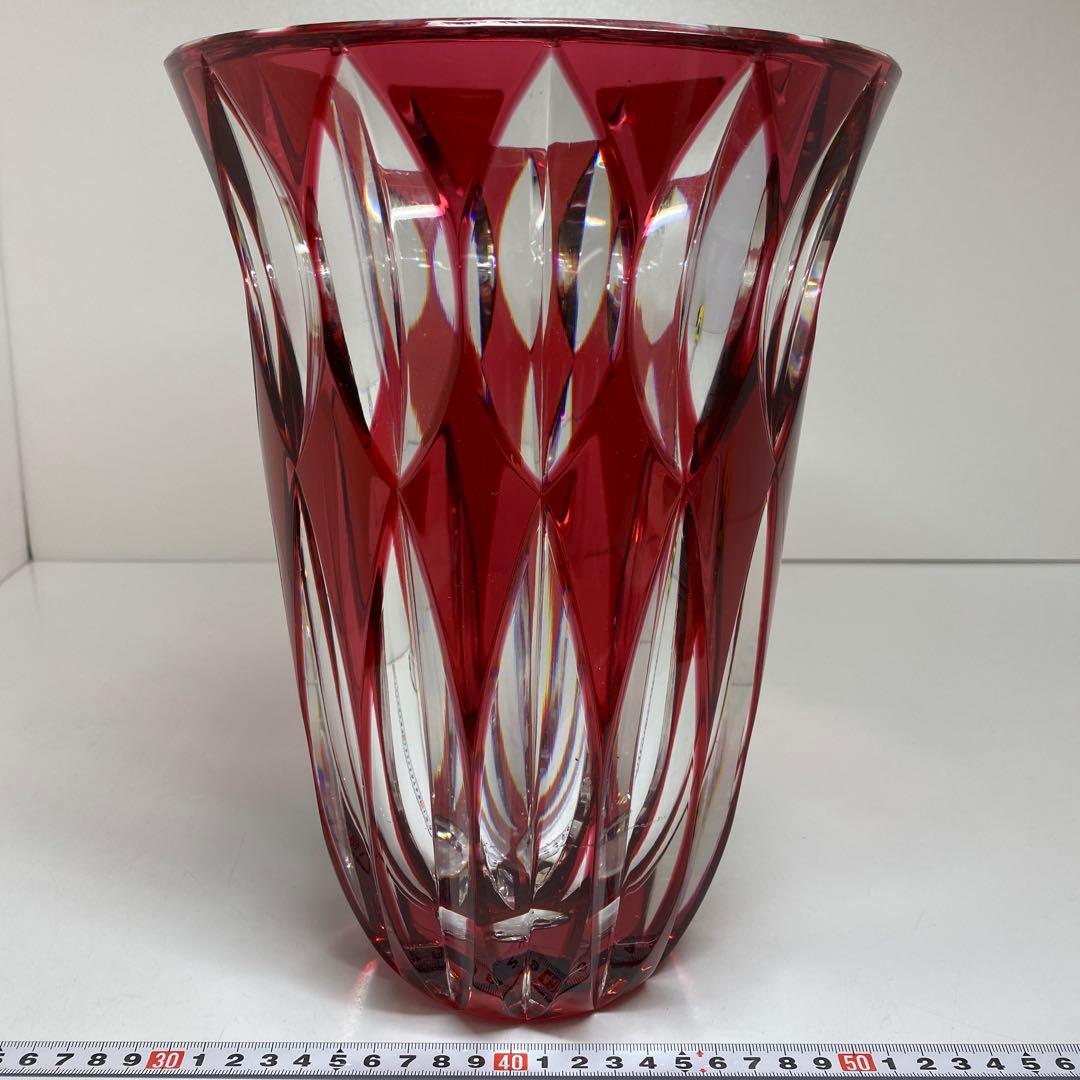 サンルイ クリスタルカット ベース 高さ27.4㎝トトオ 東な7-0921☆1F