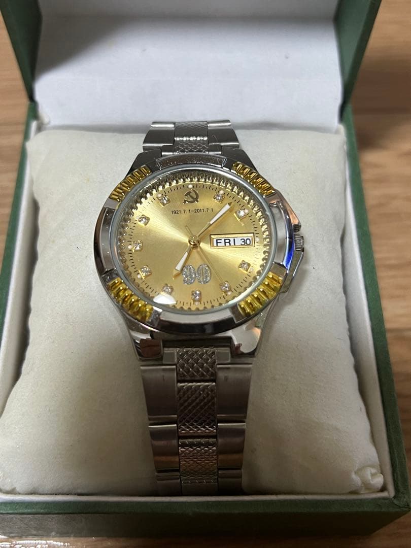 レア 実物 中国共産党誕生90周年記念中国軍将軍用時計 ゴールド｜レア