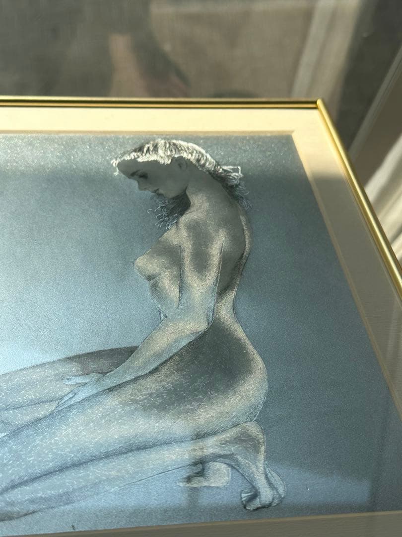 絵画　インテリア　光沢　女性　ラフ　裸婦画