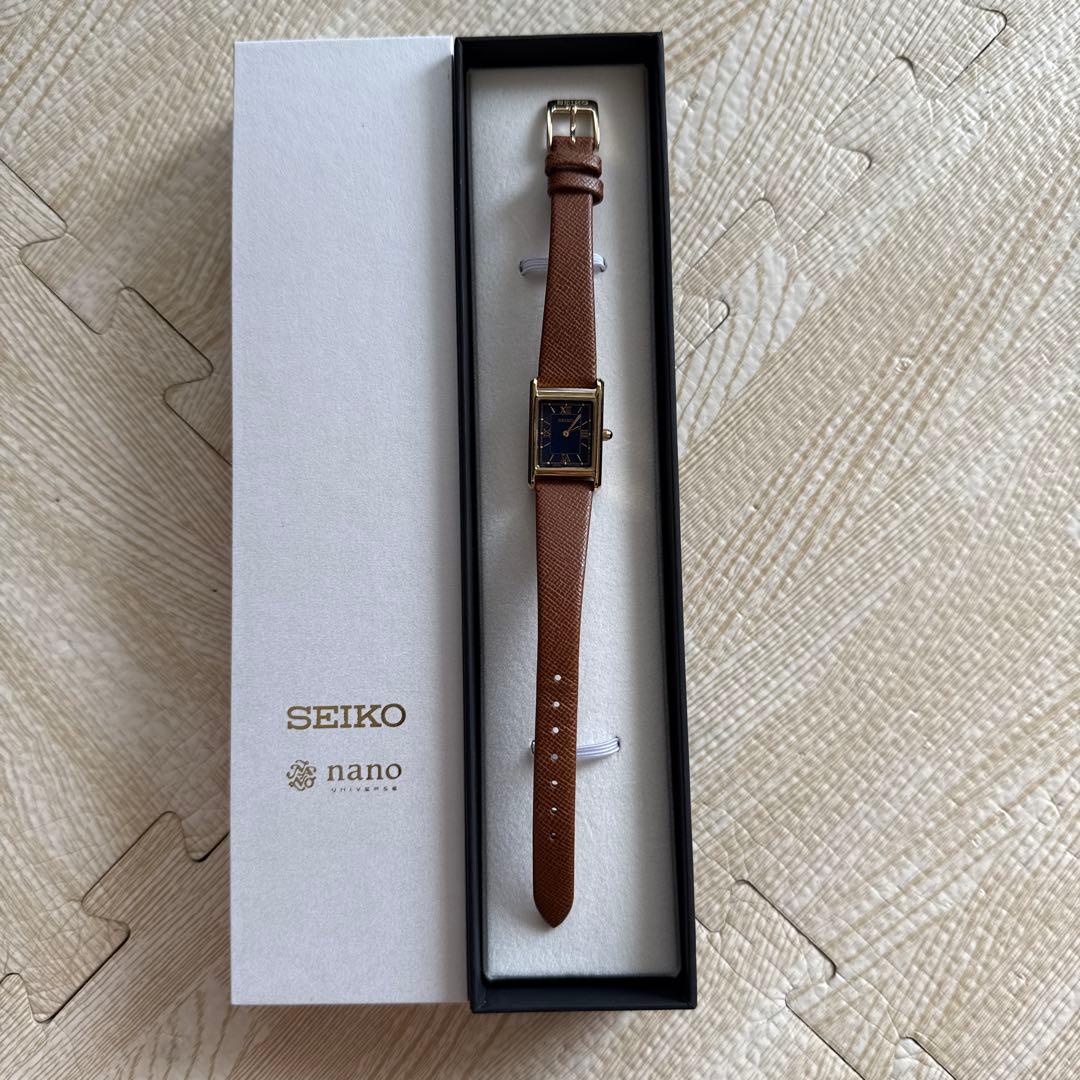 SEIKO nano ブラウンレザー 時計の通販はau PAY マーケット - 輸入雑貨