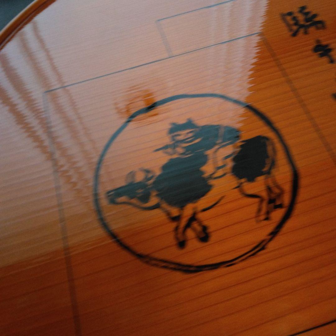 半月盆　春慶塗　十牛図