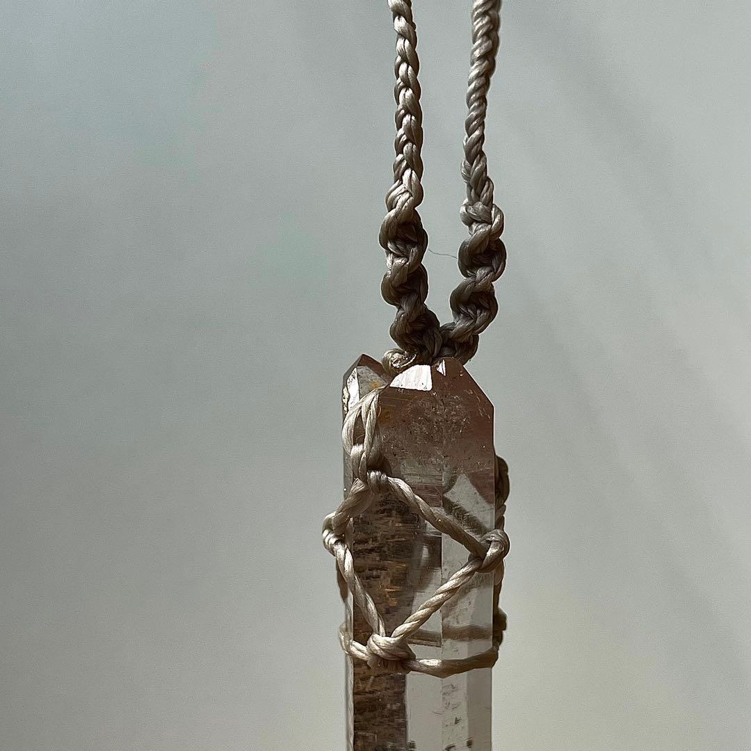 ヒマラヤ水晶 ガネッシュヒマール ＊ マクラメネックレス 59