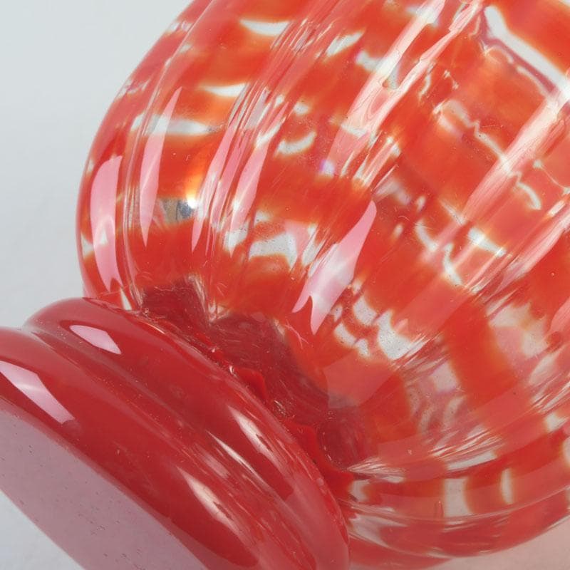 ガラス工芸 岩田久利作 ガラス飾壷 共箱 V 9589