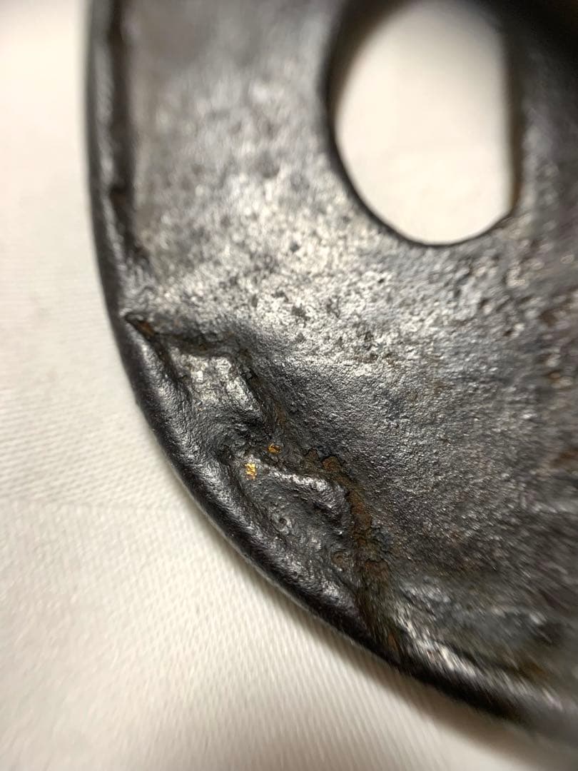 山と植物の金装飾 鍔(つば)