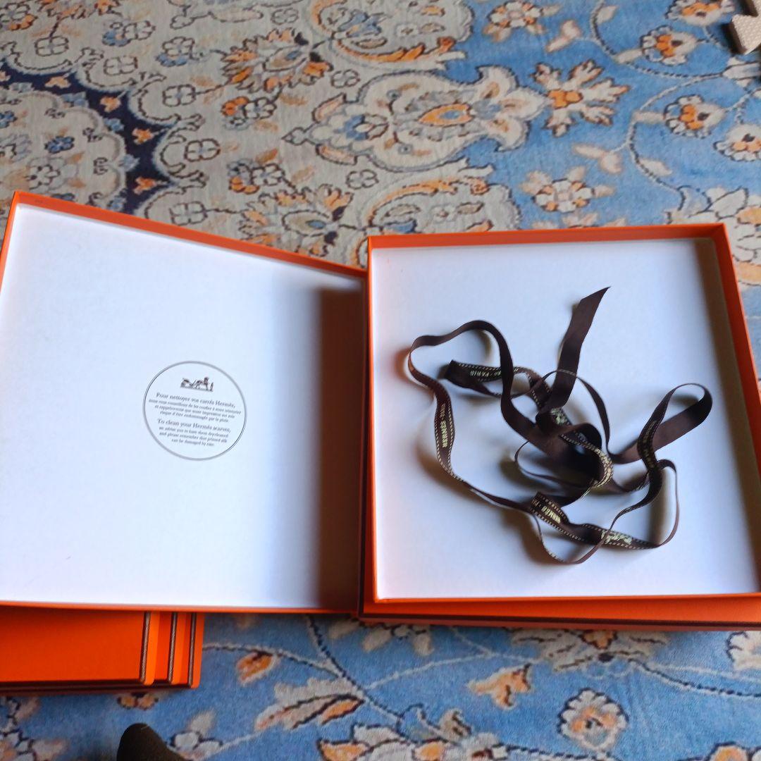 HERMES オレンジ ギフト箱 スカーフ90cm用7個 プラスおまけ
