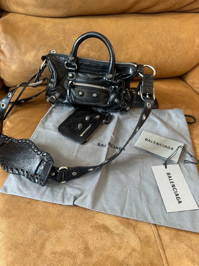 美品Balenciaga Le Cagole ミニボストンバッグ黒